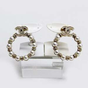 Chanel Cc Logo Circle Earrings Gold- #209842C94B
